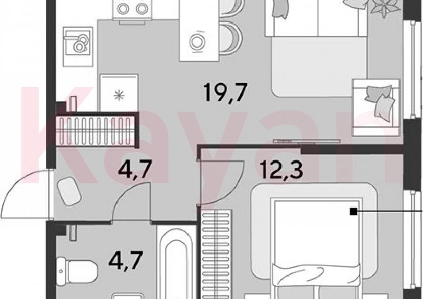 Продажа 2-комн. квартиры, 41.4 кв.м фото 0