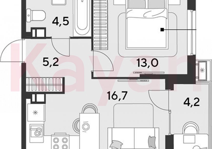 Продажа 2-комн. квартиры, 39.4 кв.м фото 0