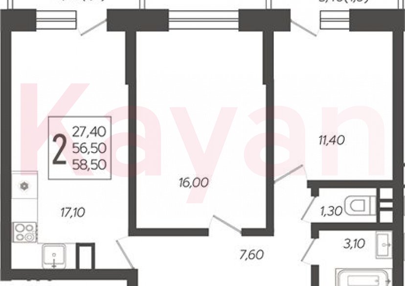 Продажа 3-комн. квартиры, 56.5 кв.м фото 0