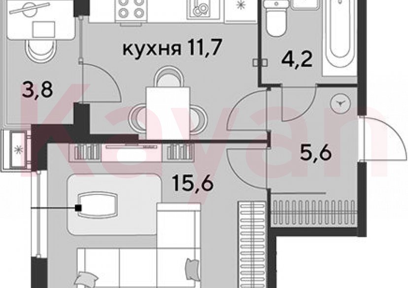 Продажа 1-комн. квартиры, 37.1 кв.м фото 0