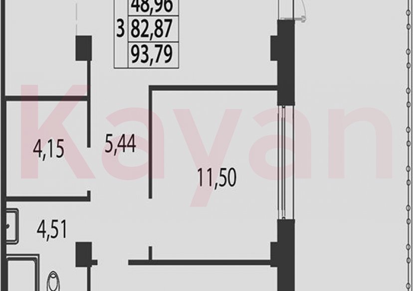 Продажа 3-комн. квартиры, 82.87 кв.м фото 0