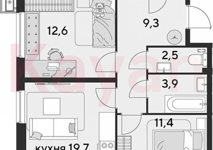 Продажа 4-комн. квартиры, 77 кв.м фото 0