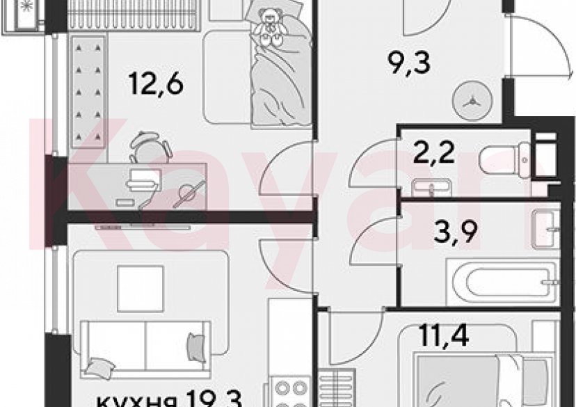 Продажа 4-комн. квартиры, 76.3 кв.м фото 0