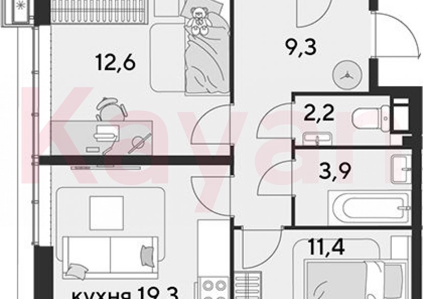 Продажа 4-комн. квартиры, 76.3 кв.м фото 0