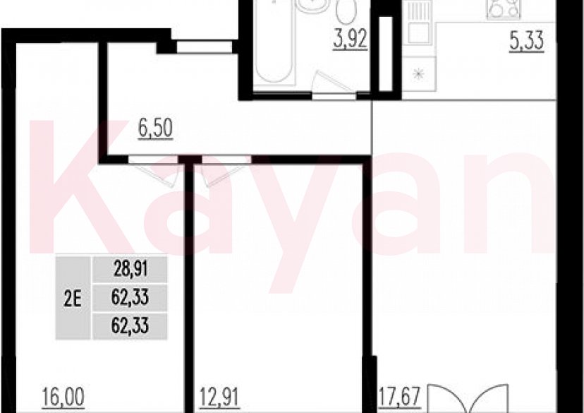 Продажа 3-комн. квартиры, 62.33 кв.м фото 0