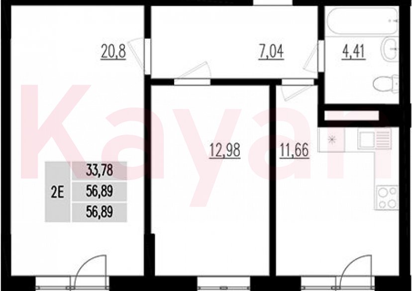 Продажа 3-комн. квартиры, 56.89 кв.м фото 0