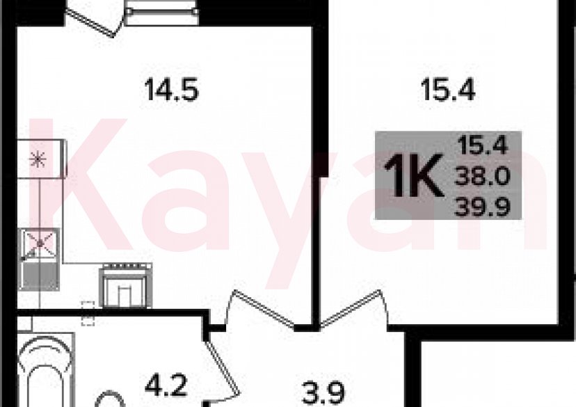 Продажа 1-комн. квартиры, 38 кв.м фото 0