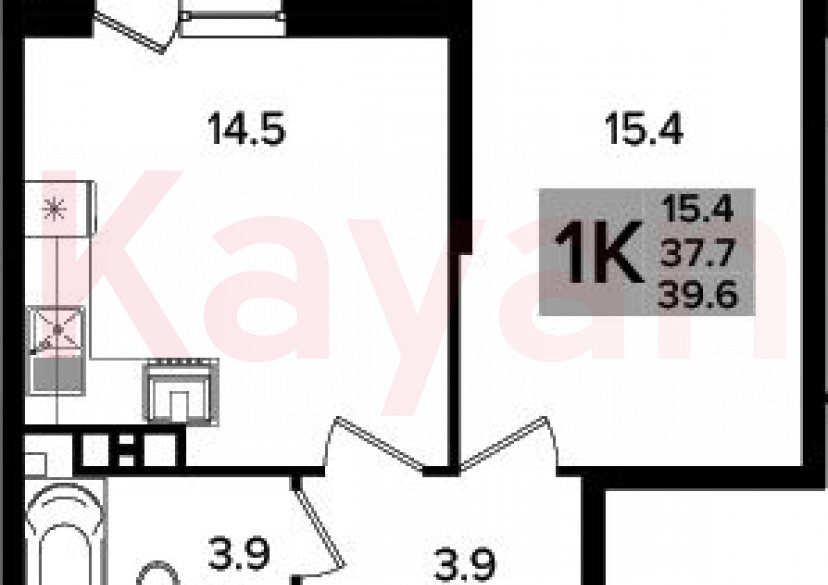 Продажа 1-комн. квартиры, 37.7 кв.м фото 0