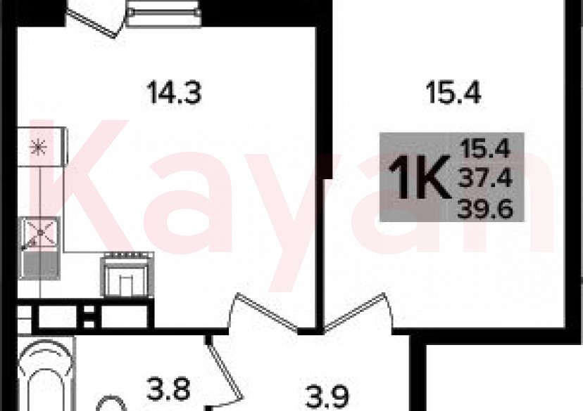 Продажа 1-комн. квартиры, 37.4 кв.м фото 0