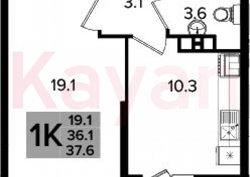 Продажа 1-комн. квартиры, 36.1 кв.м фото 0