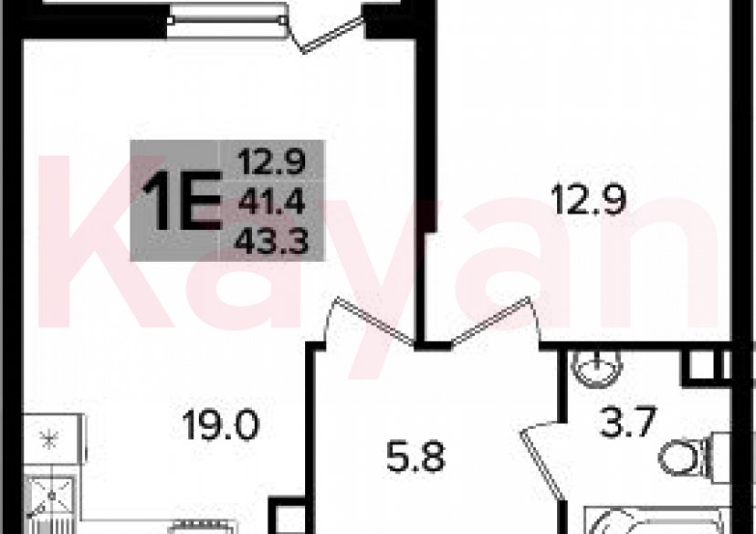 Продажа 2-комн. квартиры, 41.4 кв.м фото 0