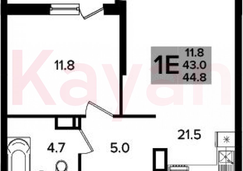 Продажа 2-комн. квартиры, 43 кв.м фото 0