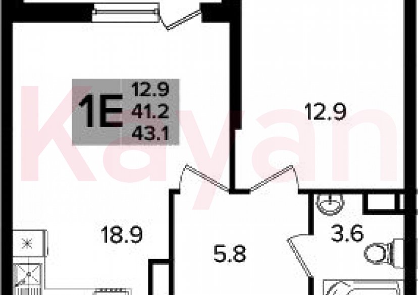 Продажа 2-комн. квартиры, 41.2 кв.м фото 0