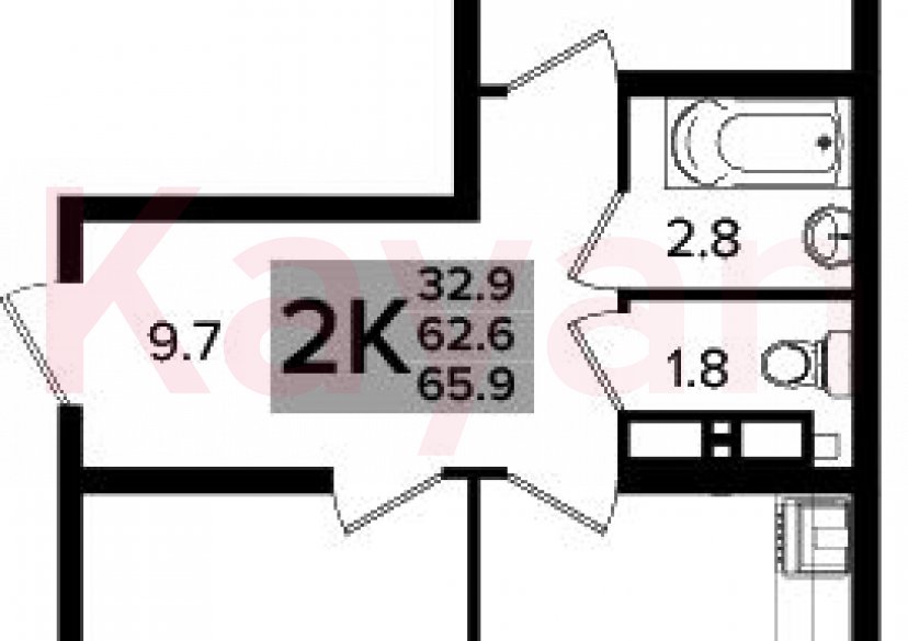 Продажа 3-комн. квартиры, 62.6 кв.м фото 0