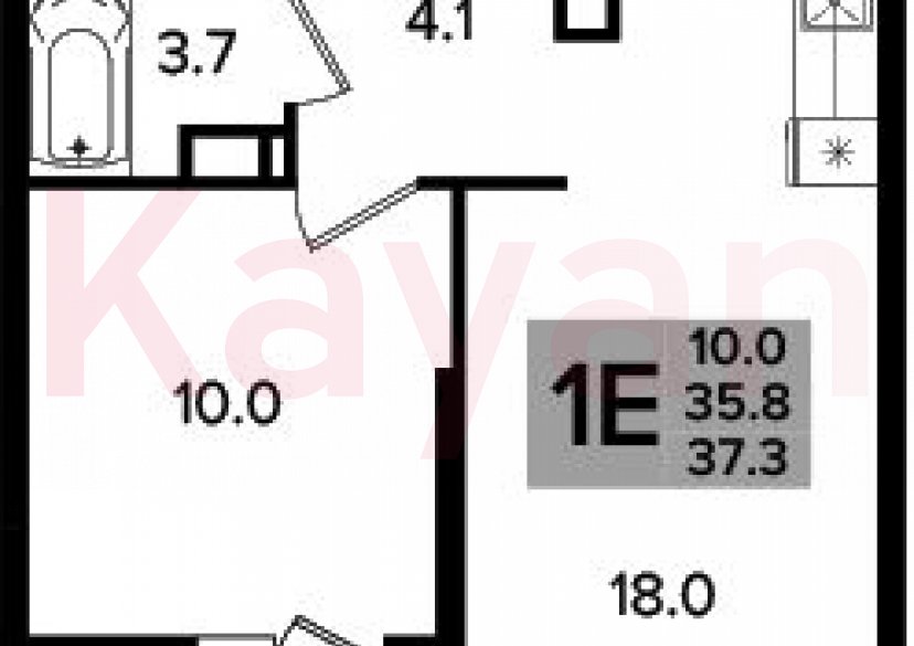 Продажа 2-комн. квартиры, 35.8 кв.м фото 0