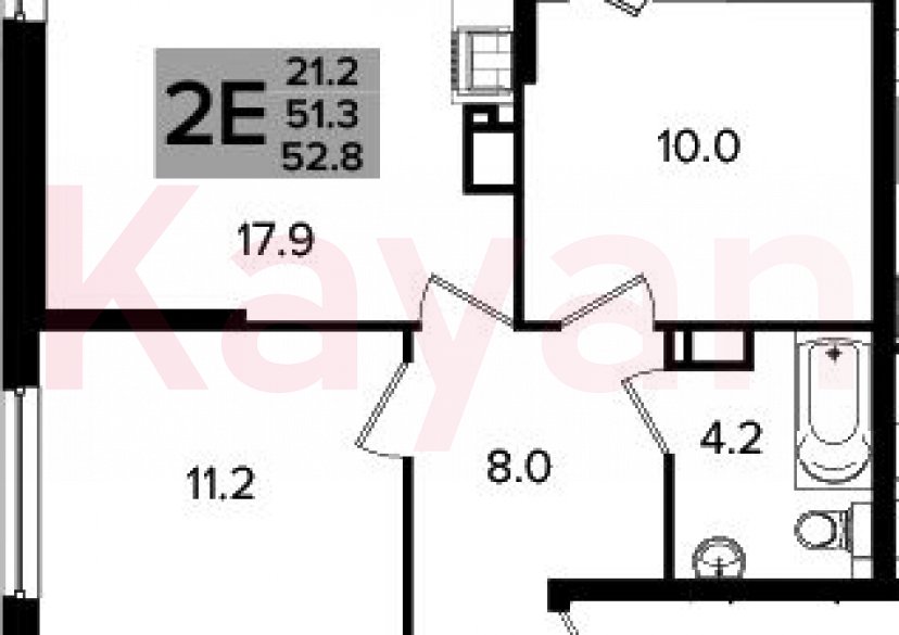 Продажа 3-комн. квартиры, 51.3 кв.м фото 0