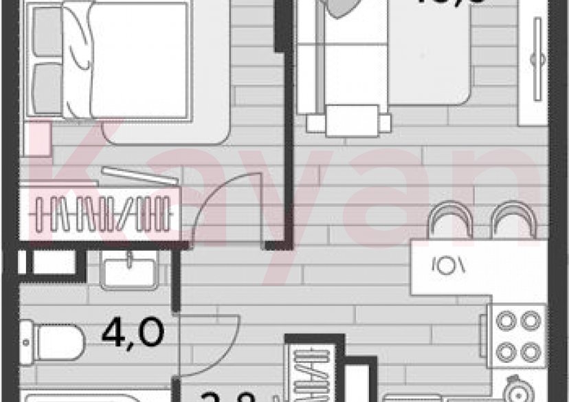 Продажа 1-комн. квартиры, 39.4 кв.м фото 0