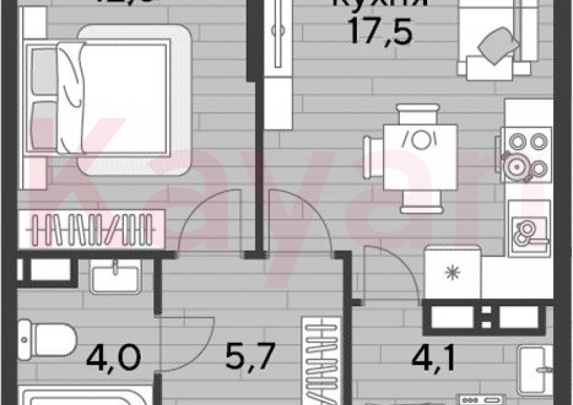 Продажа 1-комн. квартиры, 44.1 кв.м фото 0