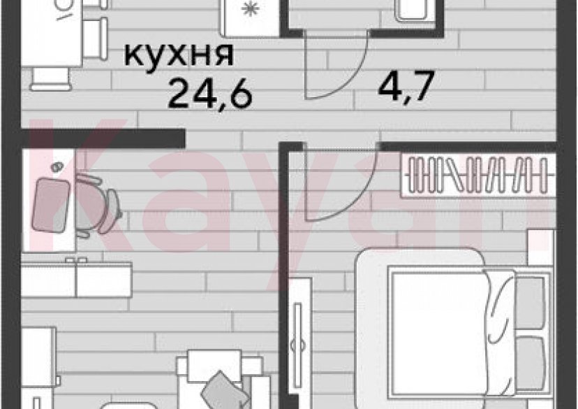 Продажа 1-комн. квартиры, 47.7 кв.м фото 0