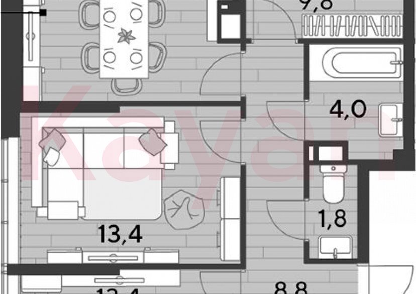 Продажа 3-комн. квартиры, 69.7 кв.м фото 0