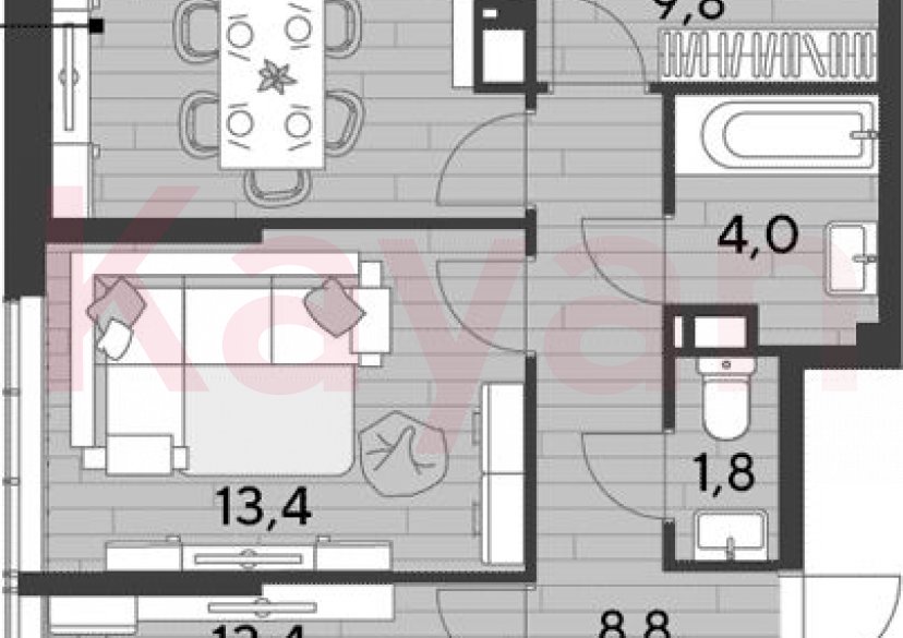 Продажа 3-комн. квартиры, 69.7 кв.м фото 0