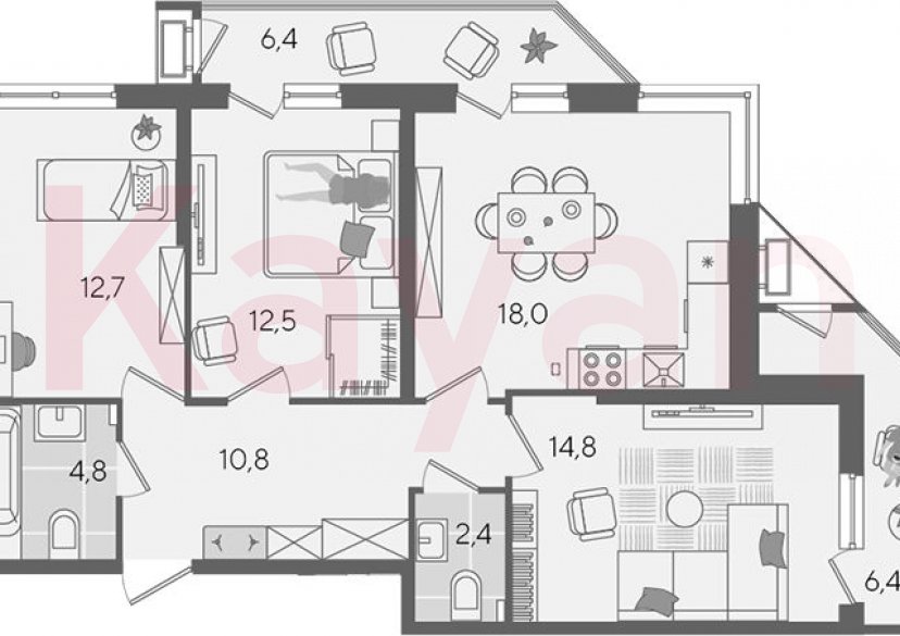 Продажа 4-комн. квартиры, 76 кв.м фото 0