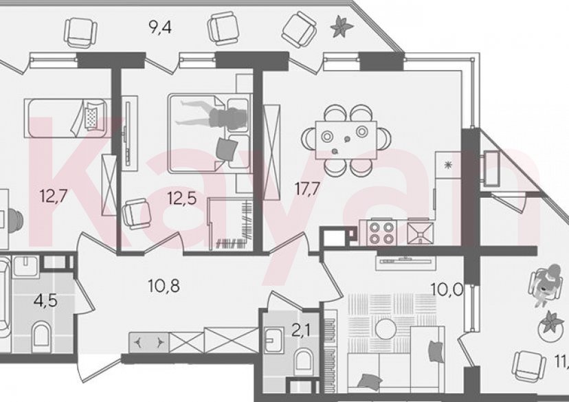 Продажа 4-комн. квартиры, 70.3 кв.м фото 0