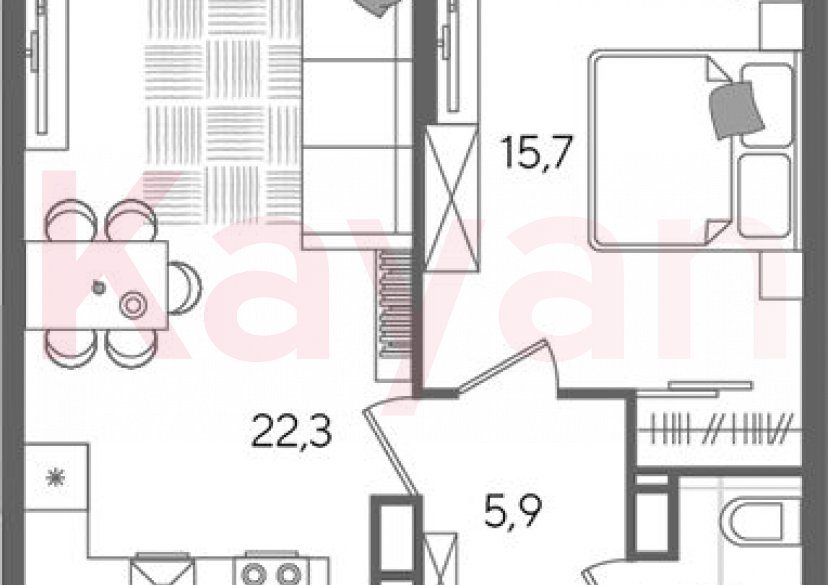 Продажа 2-комн. квартиры, 48.3 кв.м фото 0