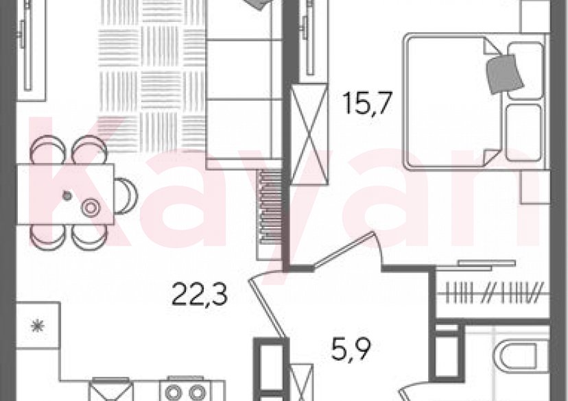 Продажа 2-комн. квартиры, 48.3 кв.м фото 0