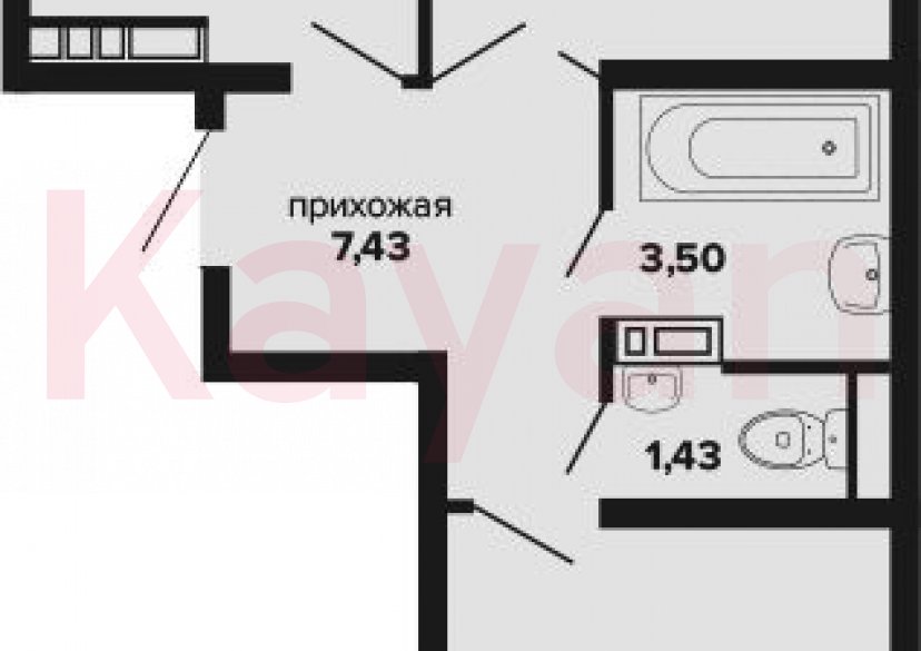 Продажа 2-комн. квартиры, 54.95 кв.м фото 0