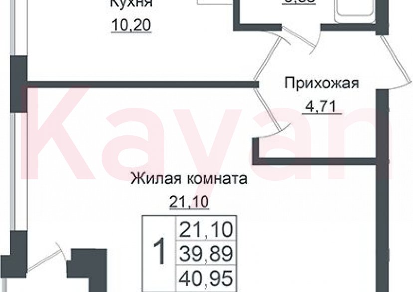 Продажа 1-комн. квартиры, 39.89 кв.м фото 0