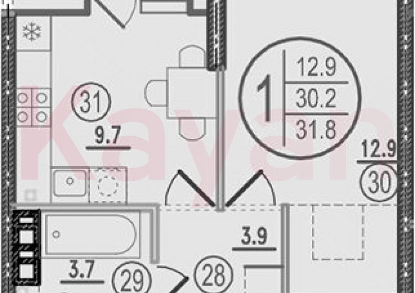 Продажа 1-комн. квартиры, 30.2 кв.м фото 0