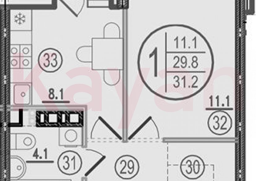 Продажа 1-комн. квартиры, 29.8 кв.м фото 0