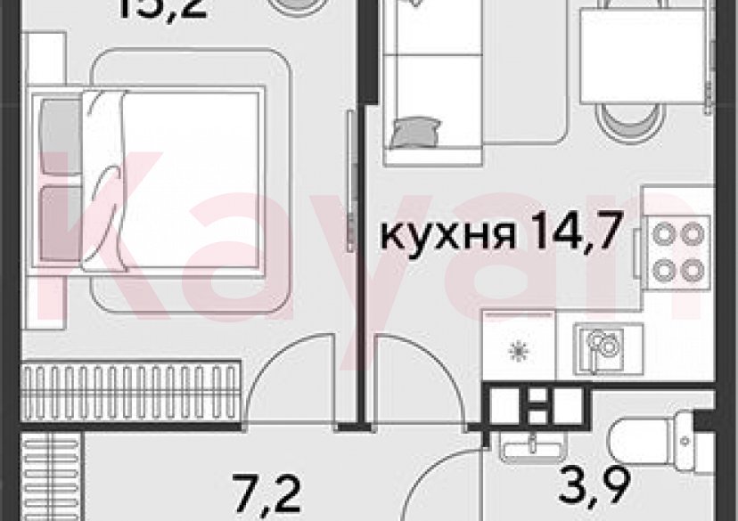 Продажа 2-комн. квартиры, 41 кв.м фото 0