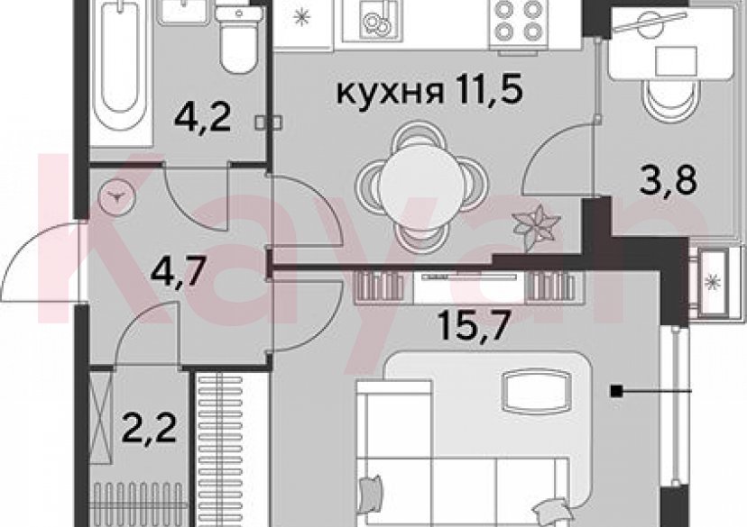 Продажа 1-комн. квартиры, 38.3 кв.м фото 0