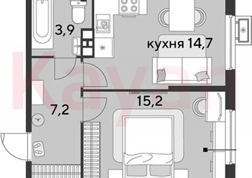 Продажа 1-комн. квартиры, 41 кв.м фото 0