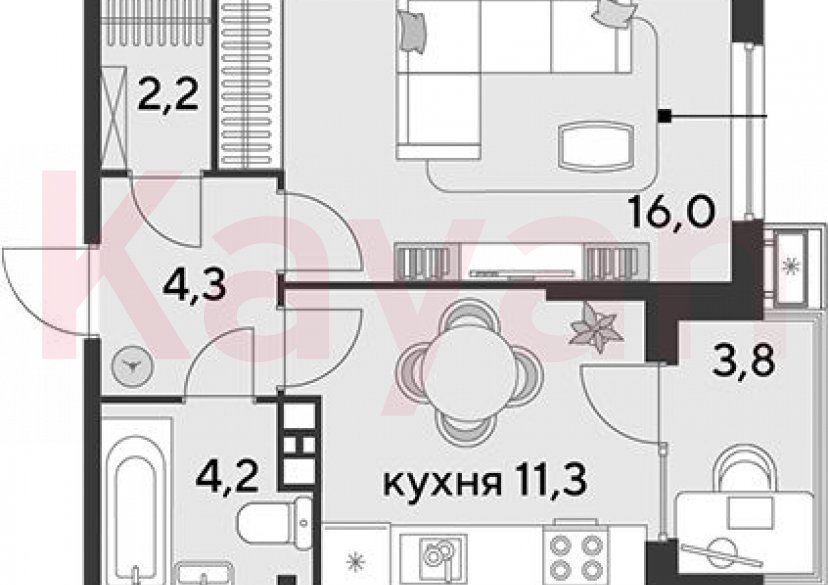 Продажа 1-комн. квартиры, 38 кв.м фото 0