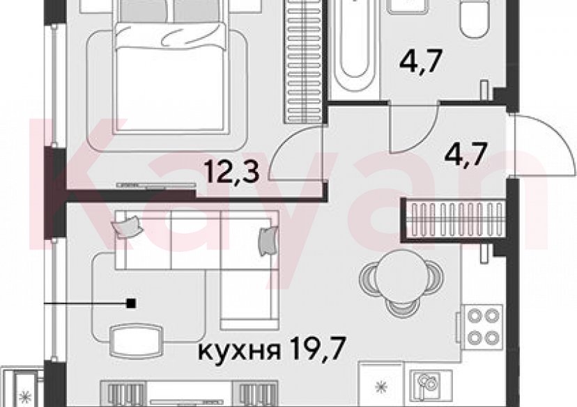 Продажа 2-комн. квартиры, 41.4 кв.м фото 0