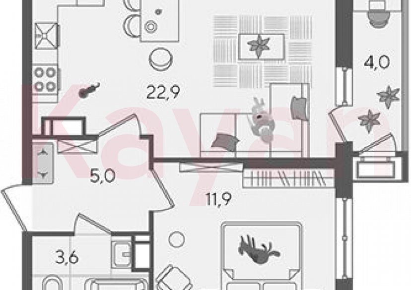 Продажа 2-комн. квартиры, 43.4 кв.м фото 0