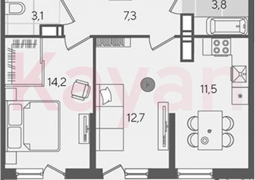 Продажа 2-комн. квартиры, 52.6 кв.м фото 0