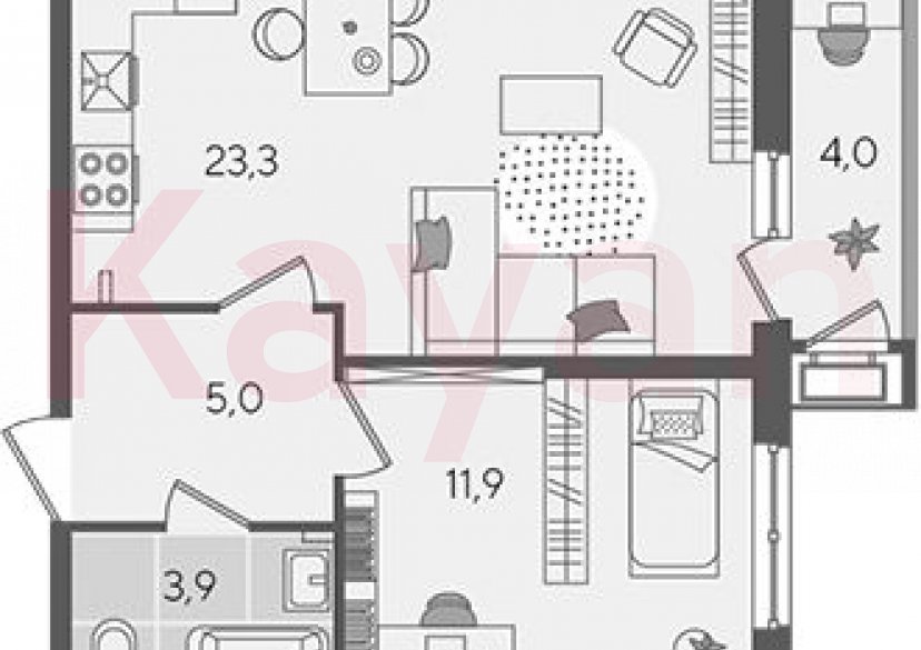 Продажа 2-комн. квартиры, 44.1 кв.м фото 0