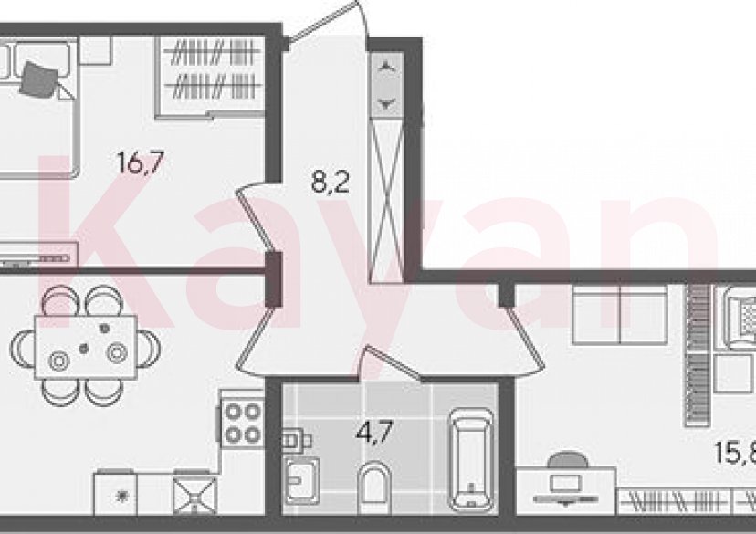 Продажа 3-комн. квартиры, 62.5 кв.м фото 0