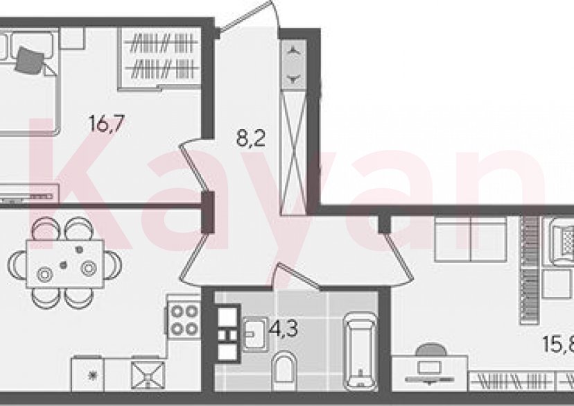 Продажа 3-комн. квартиры, 62.1 кв.м фото 0