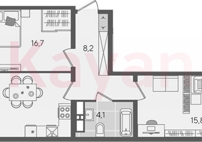 Продажа 3-комн. квартиры, 61.9 кв.м фото 0