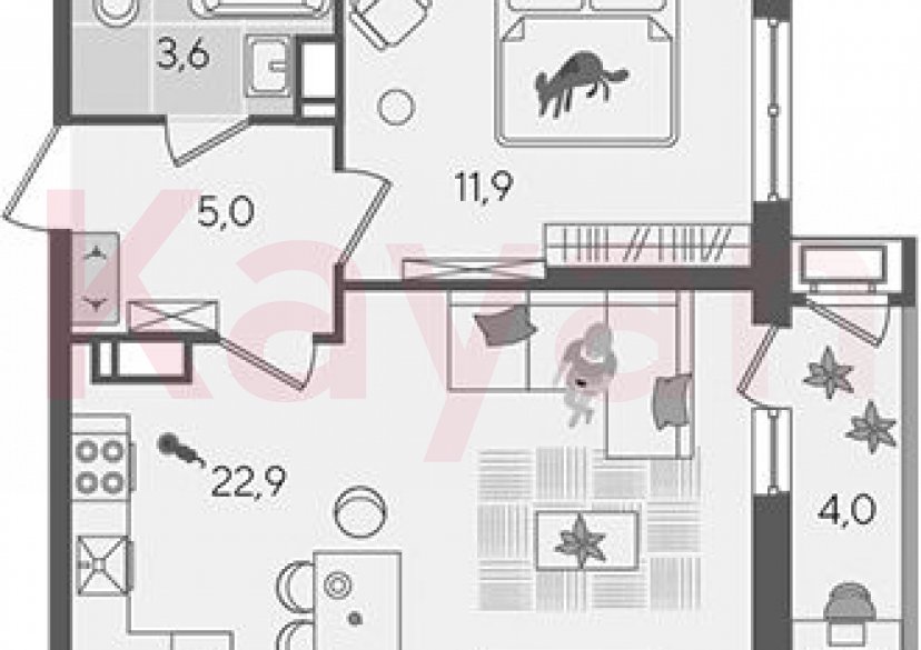 Продажа 2-комн. квартиры, 43.4 кв.м фото 0