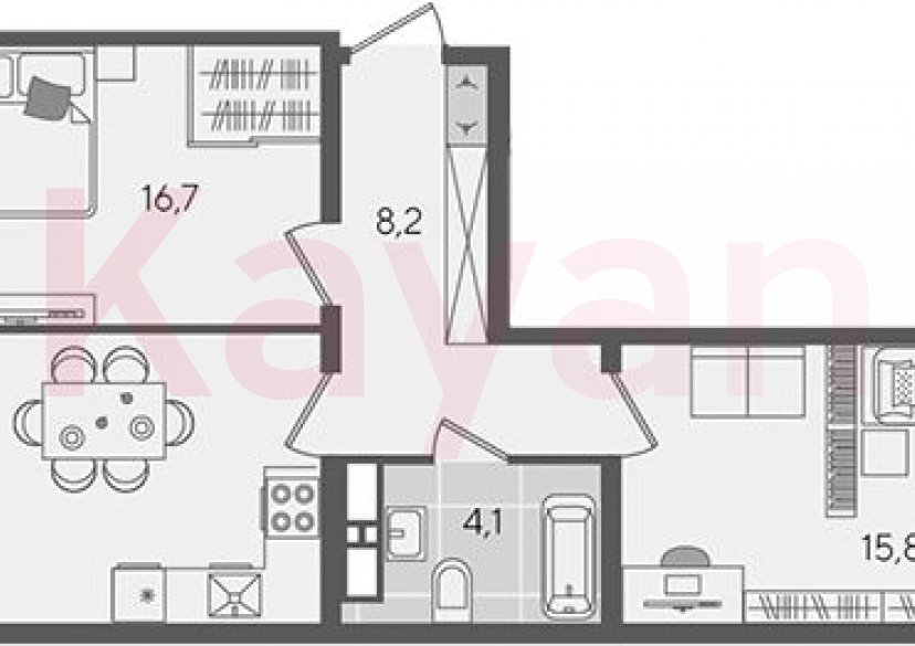 Продажа 3-комн. квартиры, 61.9 кв.м фото 0