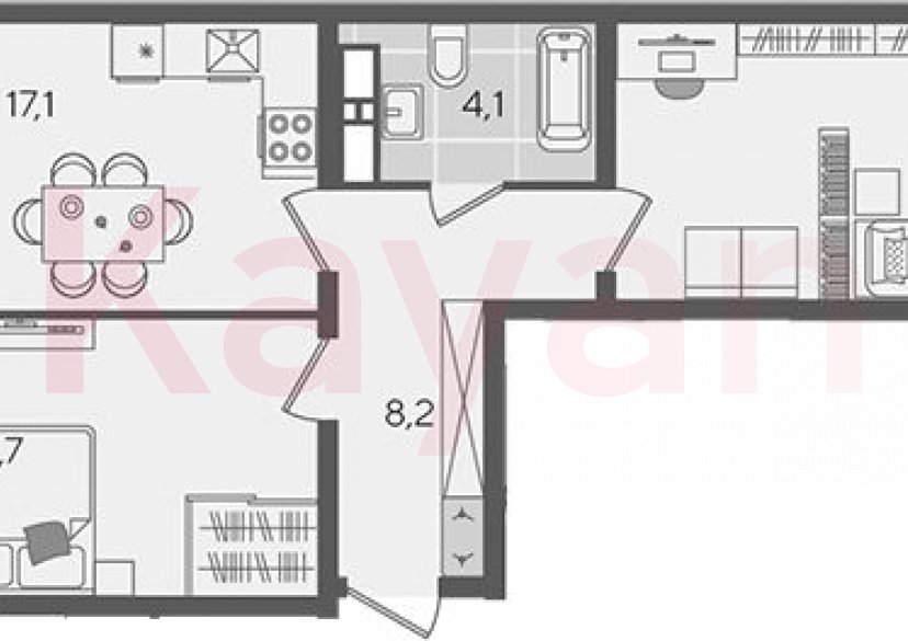 Продажа 3-комн. квартиры, 61.9 кв.м фото 0