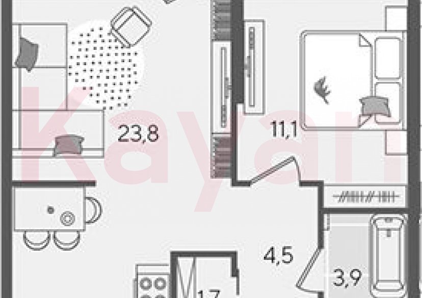 Продажа 2-комн. квартиры, 45 кв.м фото 0