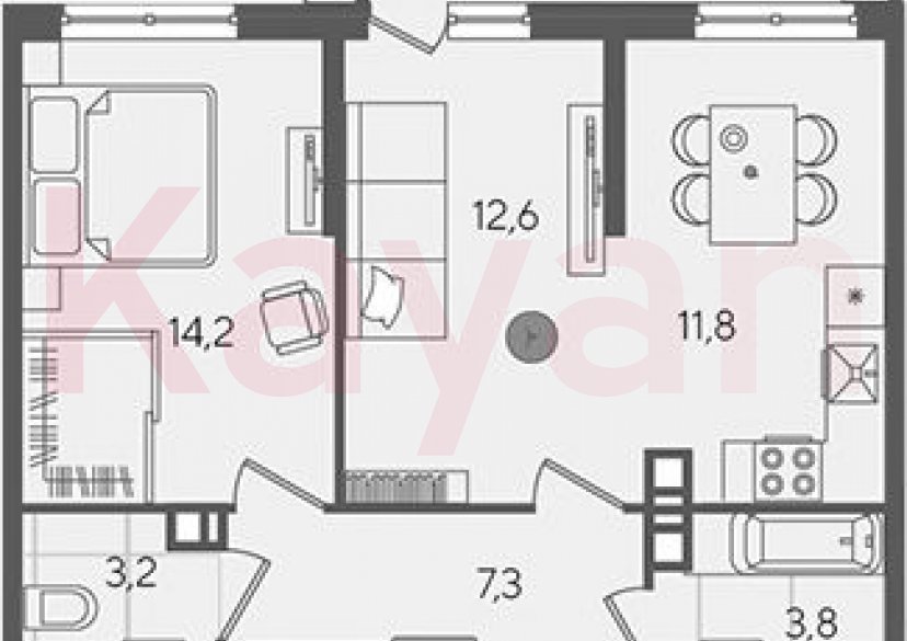 Продажа 2-комн. квартиры, 52.9 кв.м фото 0