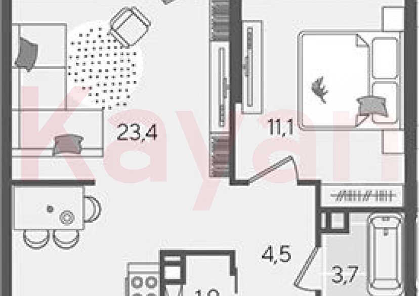 Продажа 2-комн. квартиры, 44.6 кв.м фото 0